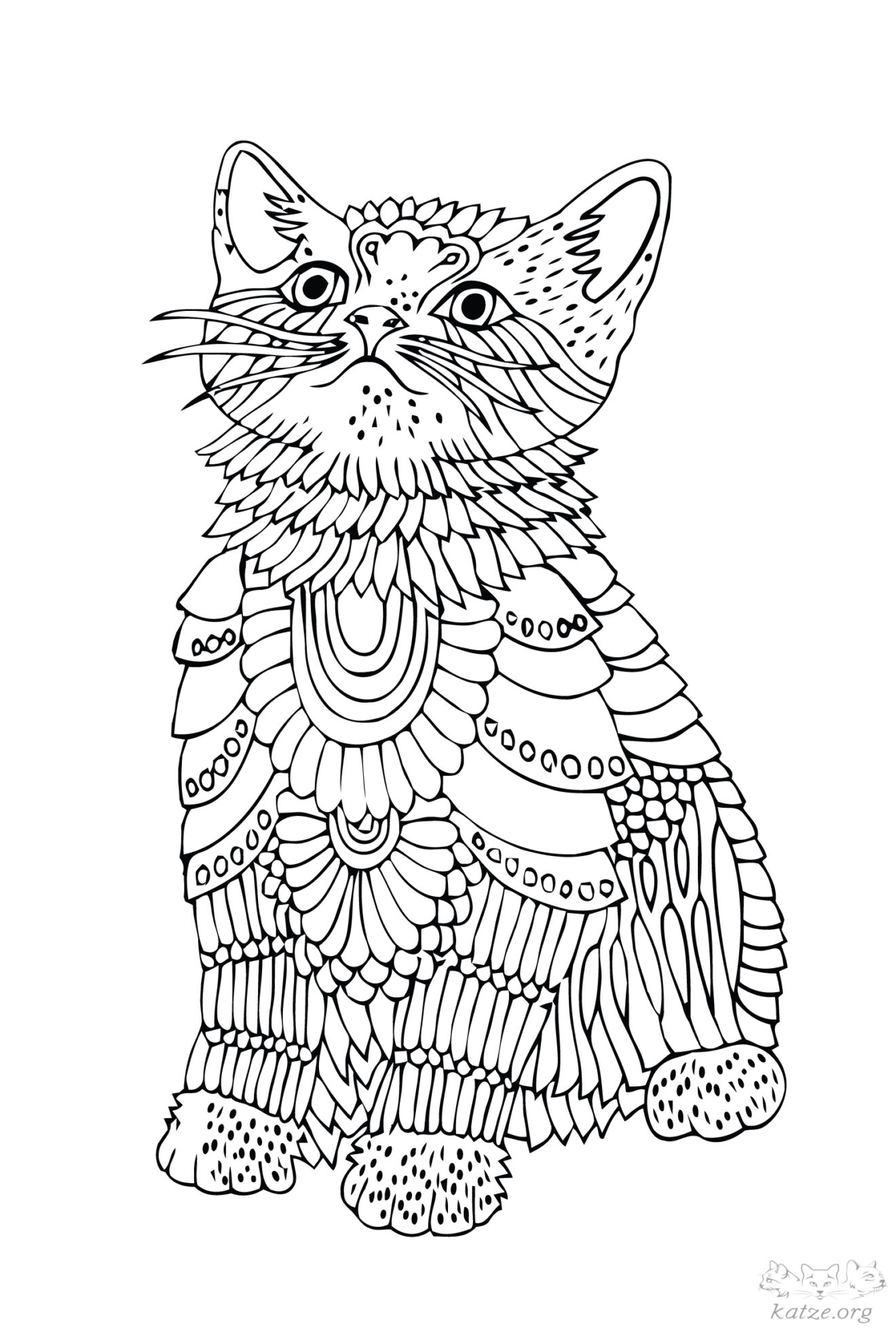 Katzen Mandalas - kostenloser Download - Katzenbilder zum Ausmalen